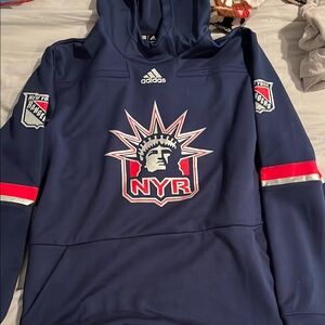 Adidas NY Rangers reverse retro hoodie